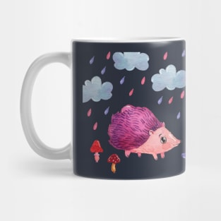 Cute Hedgohg Painting Hand Drawn Mug